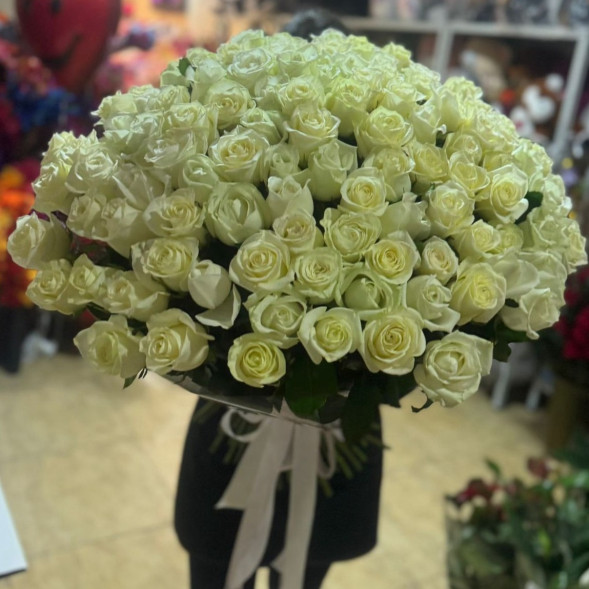 Букет 201 белая роза   в Черноморском