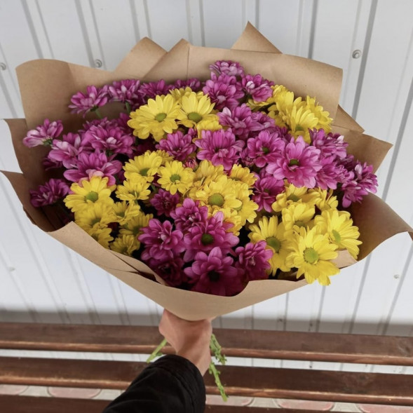 Букет 9 хризантем в Черноморском