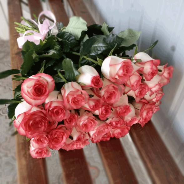 31 розовая роза в Черноморском