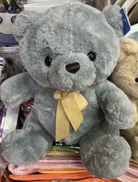 Плюшевый мишка тёмный 30-35 см. в Черноморском