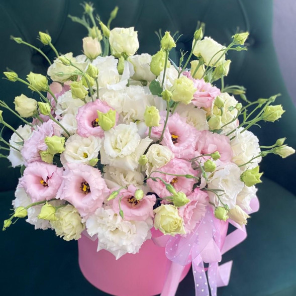 Композиция из эустом Нежное прикосновение в Черноморском